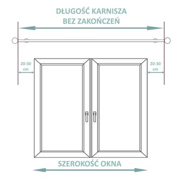 Длинный карниз 540 см, наконечники 3 цвета FORTE MID