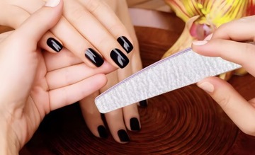 Пилочка для ногтей 100/180 Маникюрный набор ДВУХСТОРОННЯЯ ЗЕБРА ПОЛУЛУНЯ