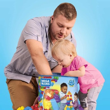 БЛОКИ FISHER PRICE МЕГА БЛОКИ 80 ЭЛЕМЕНТОВ 1+