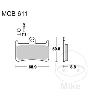 Тормозные колодки TRW MCB611SV