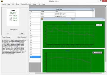 USB-термометр, датчик температуры, сигнализация, ПК Excel 2