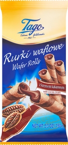 RURKI WAFLOWE O SMAKU KAKAOWYM TAGO 150G