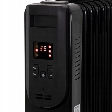GRZEJNIK ELEKTRYCZNY OLEJOWY 1500W z PILOTEM 7 ŻEBEREK WYŚWIETLACZ LED