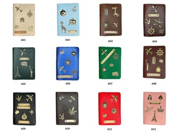 Обложка для паспорта ручной работы, обложка для удостоверения личности, 3 брелока