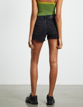 F0B003 ЧЕРНЫЕ ДЖИНСОВЫЕ ШОРТЫ ГОРОДСКАЯ ОДЕЖДА 26