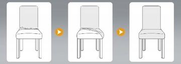 Чехлы на стулья 6 шт. ВЕЛУР УНИВЕРСАЛЬНЫЙ Чехол на стул КОРИЧНЕВЫЙ