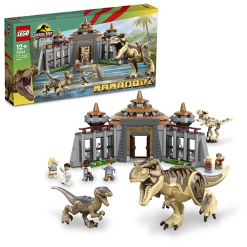 LEGO JURASSIC WORLD CENTRUM ODWIEDZAJĄCYCH ATAK TYRANOZAURA I RAPTORA 76961