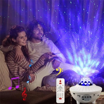 LED BLUETOOTH USB STARS ПРОЕКТОРНАЯ ЛАМПА БЕЛАЯ