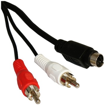 PRZEWÓD KABEL SVHS - 2XRCA CZARNY 3M