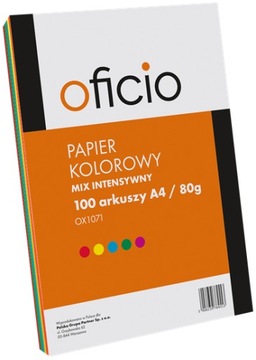 Papier A4 MIX kolorów intensywnych 100 szt.