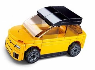 KLOCKI SLUBAN MINI POJAZD AUTO ŻÓŁTE Z NAPĘDEM