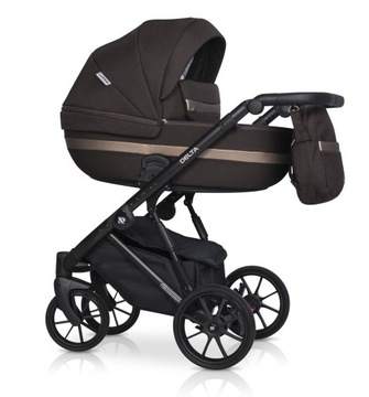 POLSKI LEKKI WÓZEK WIELOFUNKCYJNY 2w1 / RIKO BASIC DELTA CHOCOLATE