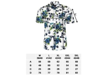МУЖСКАЯ ГАВАЙСКАЯ РУБАШКА БЕЛАЯ С ЖЕЛТЫМИ ЛИСТЯМИ И ЦВЕТАМИ XXL 43/44
