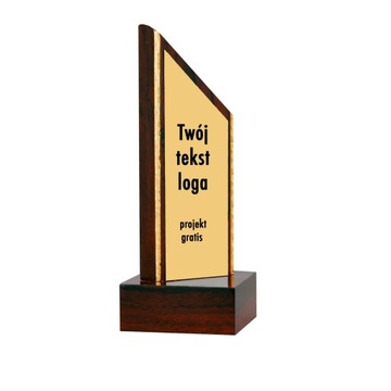 FIGURKA TROFEUM Drewniana Podziękowanie +Grawer na tabliczce gratis