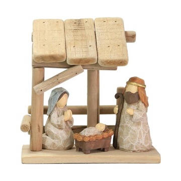 1 szt. Figurki do szopki statua Manger Miniatury z drewna