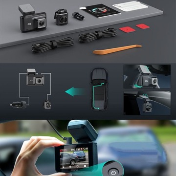 Камера видеорегистратора 2,5K + видеорегистратор заднего хода 1080P