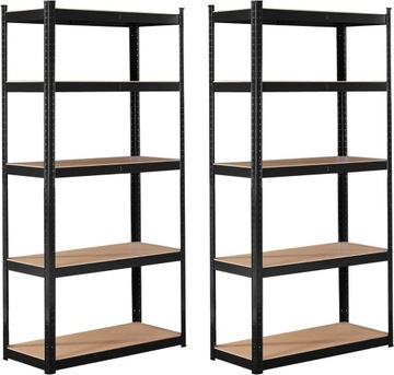 Regał magazynowy metalowy Arebos 180 x 90 x 30 cm max 175 kg na półkę