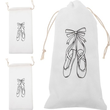 TORBA DO PRZECHOWYWANIA BUTY BALETOWE BAWEŁNIANA DANCE 3 SZT. (LINIA