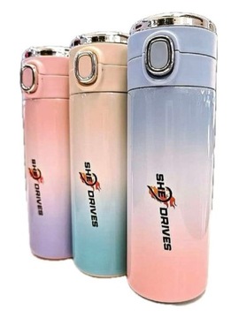 Кофейный термос с носиком Термокружка LED 420мл Ombre Pink
