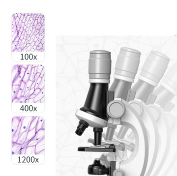 ЦИФРОВОЙ СВЕТОДИОДНЫЙ МИКРОСКОП ДЛЯ ДЕТЕЙ 1200x УЧЕБНО-НАУЧНЫЙ НАБОР Аксессуары