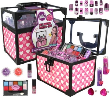 Kuferek kosmetyków makijażu i paznokci Domowe Spa MAKEUP SZKATUŁKA ZESTA