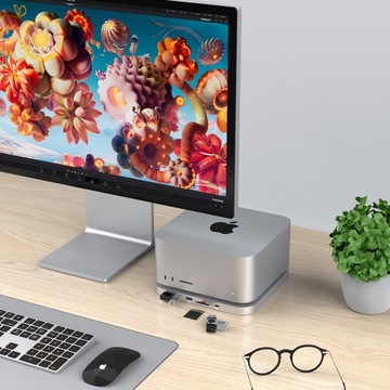Док-станция-концентратор MC25PRO MAX с твердотельным накопителем USB C M.2 NVMe для Mac Mini M1 M2 HDMI
