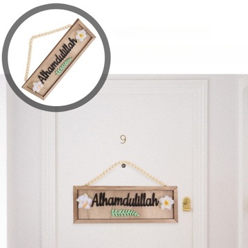 KWIAT ZNAK NA DRZWI DREWNIANE KORALIKI NUMER DOMU