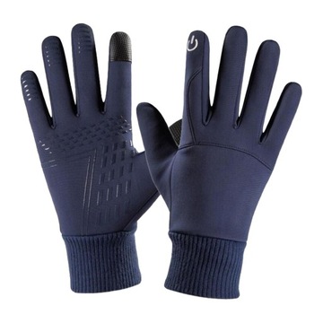 Winter Gloves Warm Mittens Windproof Full Finger Gloves, Snow M Black