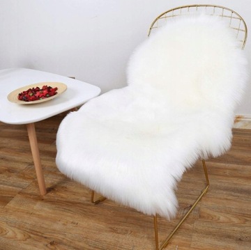 Коврик искусственный пушистый меховой ковер для гостиной мягкий 90 см.