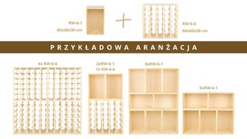 Винная стойка, деревянная подставка, полка RW-6-1