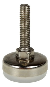 10X Regulator nóżka stopka meblowa M6 x 25 nikiel