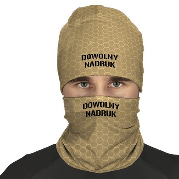 KOMPLET CZAPKA TERMOAKTYWNA + KOMIN z dowolnym nadrukiem logo firmy STRAŻ
