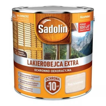 Lakierobejca Sadolin Extra 2,5L biały kremowy