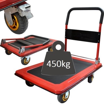 WÓZEK PLATFORMOWY MAGAZYNOWY TRANSPORTOWY 450 kg