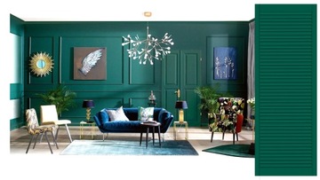 Ажурная дверь 29,4 х 140,6 зеленый мох RAL