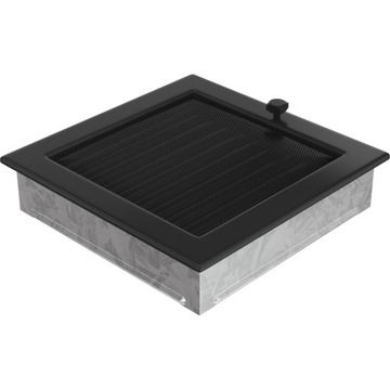 Kratka wentylacyjna czarna z żaluzją 22x22
