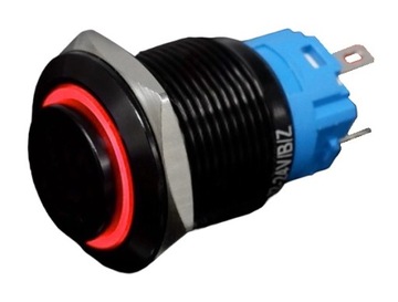 Włącznik przycisk monostabilny chwilowy reset 12mm 12V LED podświetlany