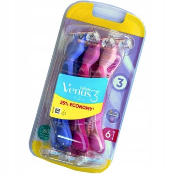GILLETTE VENUS MASZYNKI DO GOLENIA DLA KOBIET 6szt