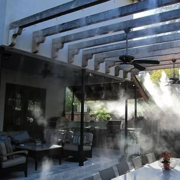 БОЛЬШАЯ ВОДЯНАЯ ЗАВЕСА ДЛЯ САДОВОГО ТУМАНА 20 м НАБОР 20 ЛАТУННЫХ НАСАДОК