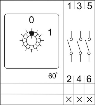 КУЛАЧКОВЫЙ ПЕРЕКЛЮЧАТЕЛЬ 16A 0-1 3F В КОРПУСЕ IP65