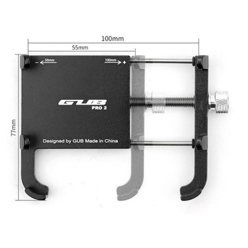 GUB PRO2 ДЕРЖАТЕЛЬ ТЕЛЕФОНА ДЛЯ ВЕЛОСИПЕДА МОТОЦИКЛА ПОД ЗЕРКАЛО ЧЕРНЫЙ АЛУ