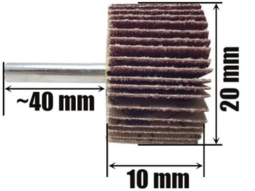 ДИСК ЛЕПЕНЧАТЫЙ ШЛИФОВАЛЬНЫЙ ДИСК НА ХВОСТОВИКЕ ДЛЯ СВЕРЛИЛЬНОГО СТАНКА 20х10 ГР. 80PL
