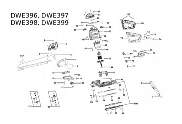 Зажим правый Alligator DeWalt DWE396 DWE397 DWE398