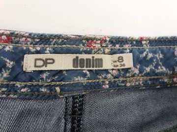 DOROTHY PERKINS jeansowa SPÓDNICA postarzana MODNA trapezowa _ 36