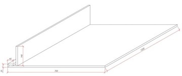 ПОЛКА ПОДВЕСНАЯ ПОТОЛОЧНАЯ СВЕТОДИОДНАЯ ОСВЕЩЕНИЕ G-KK 70CM