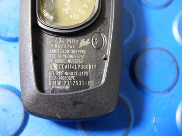 BMW 1 F20 KLÍČEK OVLÁDAČ 9312531-05 NOVÝ