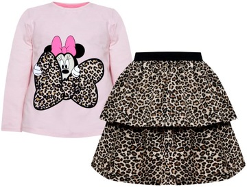 3351 BAWEŁNA KOMPLET MINNIE BLUZKA SPÓDNICZKA r110