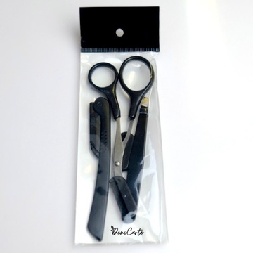 НАБОР ДЛЯ СТОЙКИ БРОВЕЙ, НОЖНИЦЫ, ТРИМЕР, ДВАЖДЫ