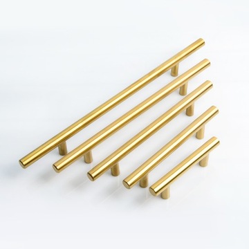 Мебельная ручка для рейлинга матовое золото 192 мм