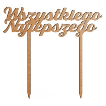 szary topper wszystkiego najlepszego dekoracja